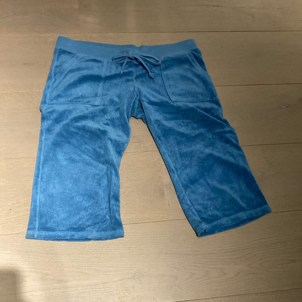 Blue Velour long shorts